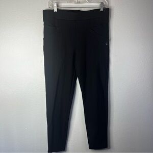 Betabrand Straight Taper Pant Legging Heavyweight Large Black Athleisure Pull On